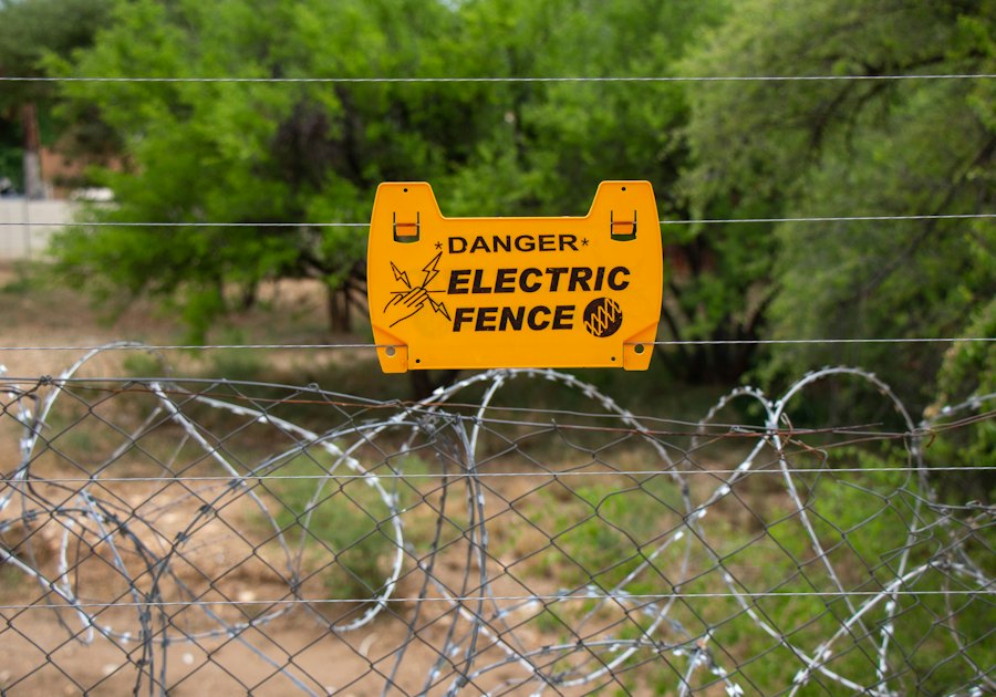 Perimeter fence around a property